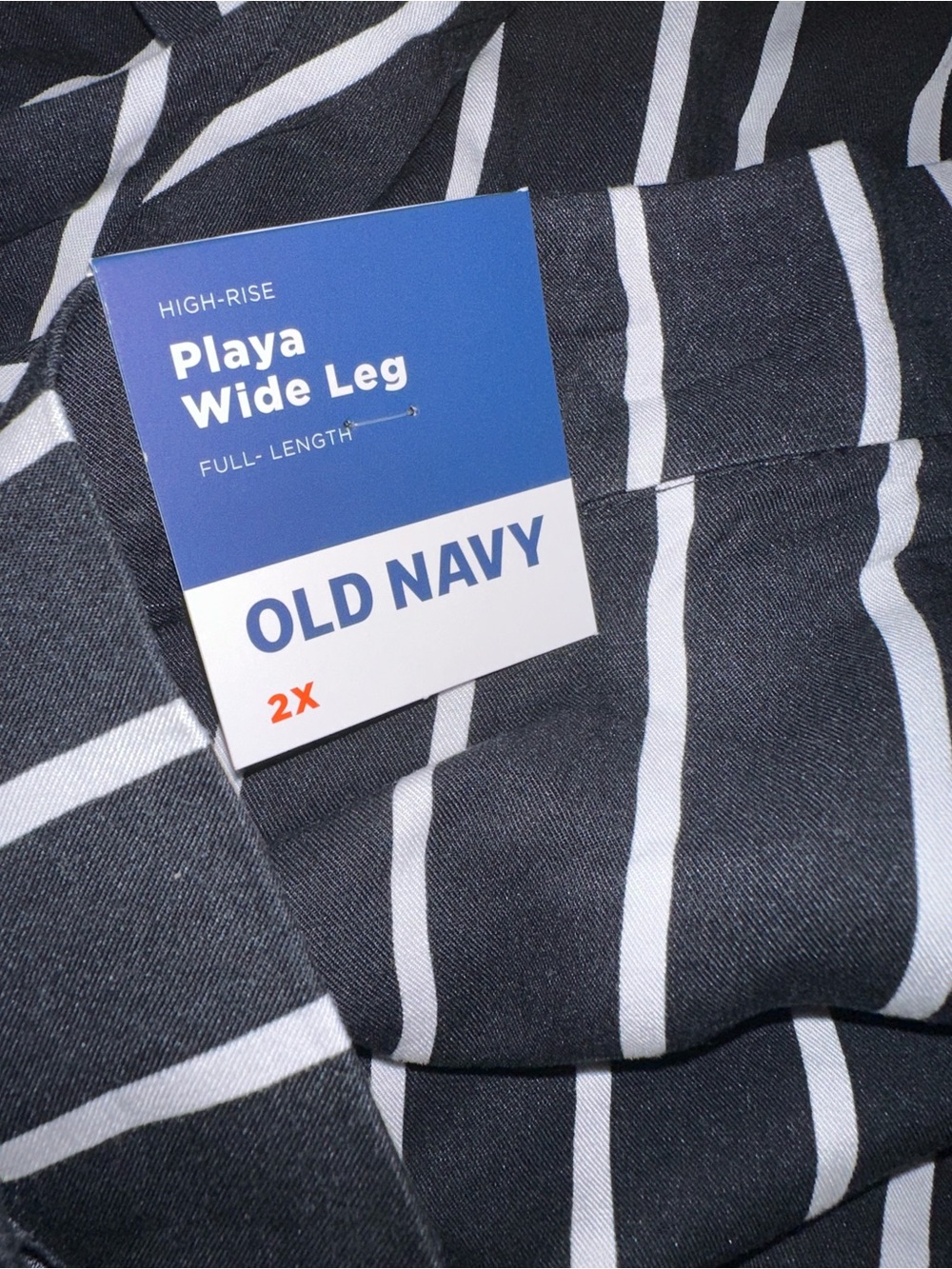 Old Navy Navy and White Striped Wide Leg Pants